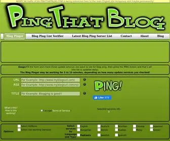 Pingthatblog.com(Ping That Blog) Screenshot