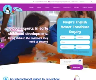 Pingusenglish.com(Global Kindergarten and English courses for children) Screenshot