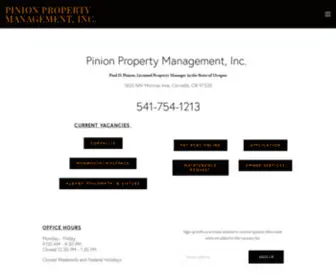 Pinionproperty.com(Pinion Property Management) Screenshot