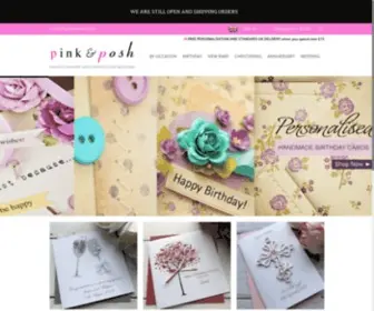 Pinkandposh.co.uk(Handmade Cards) Screenshot
