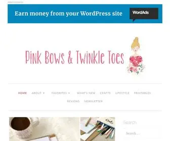 Pinkbowstwinkletoes.com(Pink Bows & Twinkle Toes) Screenshot