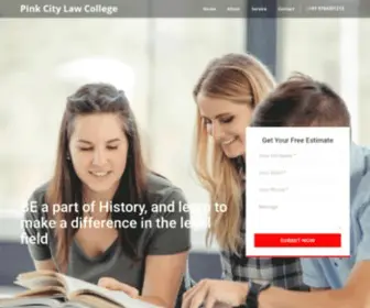 Pinkcitylawcollege.com(Pink City Law College) Screenshot