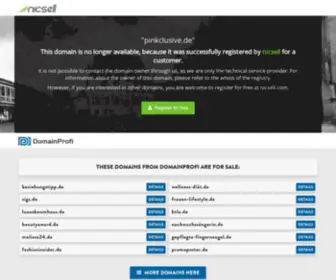 Pinkclusive.de(This domain has been registered for a customer by nicsell) Screenshot