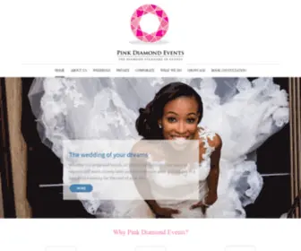 Pinkdiamondevents.co.za(The diamond standard in events and weddings) Screenshot