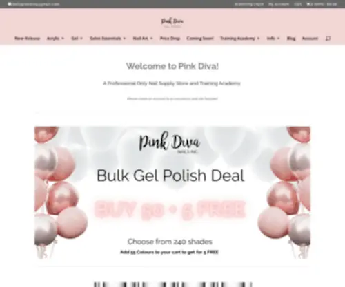 Pinkdiva.com.au(Pink Diva Nail Supply) Screenshot