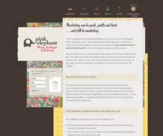 Pinkelephantacademy.com(Pink Elephant Writing Academy for Small Business) Screenshot