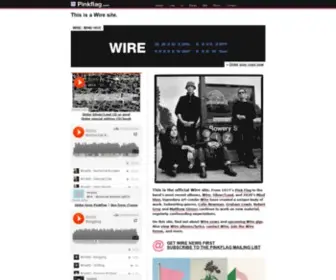 Pinkflag.com(The official Wire website) Screenshot