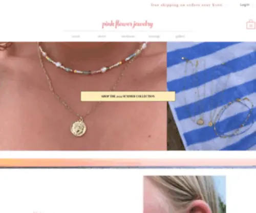 Pinkflowerjewelry.com(Handmade Jewelry) Screenshot