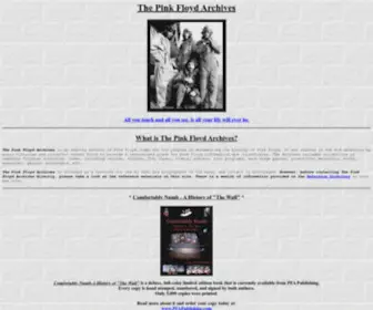 Pinkfloydarchives.com(The Pink Floyd Archives) Screenshot