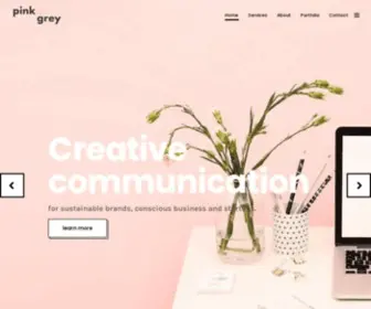 Pinkisgrey.com(Pink Is Grey creative communication freelancer) Screenshot