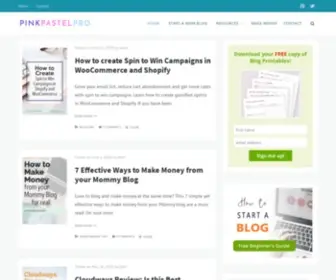 Pinkpastelpro.com(How to Start a Money Making Blog) Screenshot