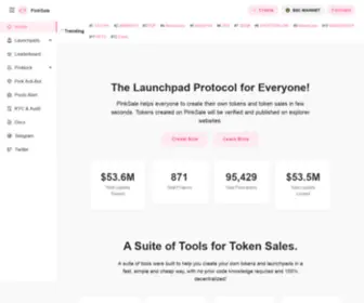 Pinksale.finance(The Launchpad Protocol for Everyone) Screenshot