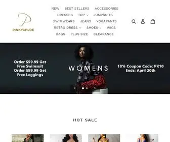 Pinkychloe.com(Create an Ecommerce Website and Sell Online) Screenshot