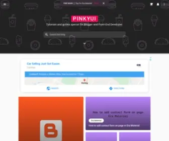 Pinkyui.com(Blogger, CSS, JavaScript) Screenshot