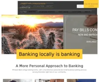 Pinnaclebankaz.com(Pinnacle Bank) Screenshot