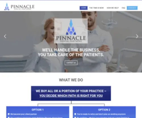 Pinnacledentalpartners.com(We'll handle the business) Screenshot