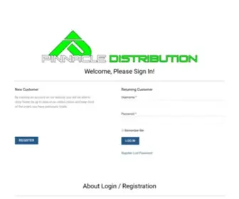 Pinnacledistro.com(Pinnacle Distribution) Screenshot