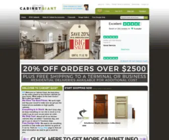 Pinnaclehomeproducts.com(Cabinet Giant) Screenshot