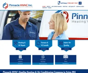 Pinnaclehvac.com(Heating and Air Conditioning Acton MA) Screenshot