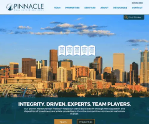 Pinnaclerea.com(Pinnacle Real Estate Advisors) Screenshot