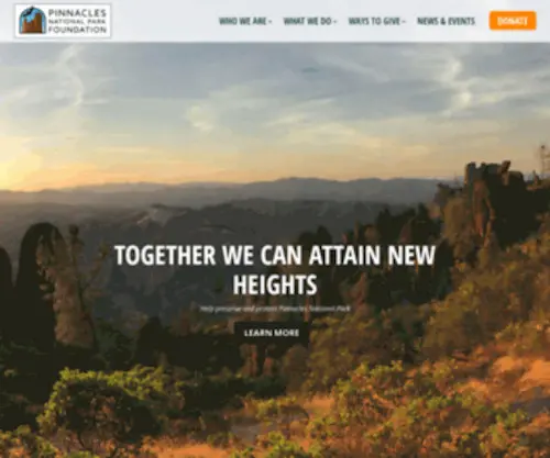 Pinnaclesfoundation.org(Pinnacles National Park Foundation) Screenshot