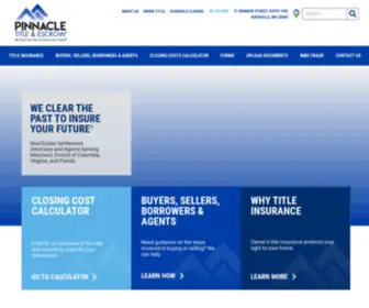 Pinnacletitle.com(Title Insurance) Screenshot