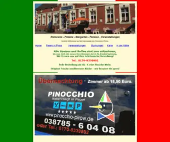 Pinocchio-Pirow.de(Pinocchio-Pirow  Ristorante) Screenshot