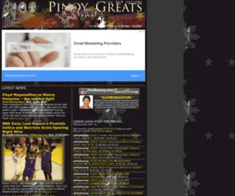 Pinoygreats.com(Pinoy Greats) Screenshot