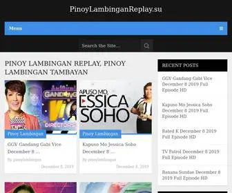 Pinoylambinganreplay.su(PINOY LAMBINGAN REPLAY) Screenshot