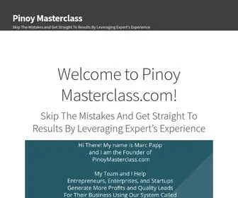 Pinoymasterclass.com(Skip The Mistakes and Get Straight To Results By Leveraging Expert's Experience) Screenshot