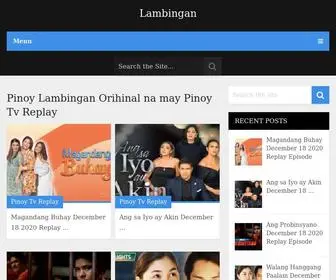 Pinoytvlambingans.su(Pinoy Lambingan Orihinal na may Pinoy Tv Replay) Screenshot