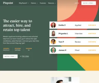 Pinpointhq.com(Talent Acquisition Software) Screenshot