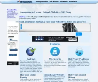 Pinproxy.com(PinProxy is anonymous web proxy with SSL Secure Proxy Server to unblock any websites like YouTube) Screenshot