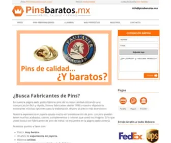 Pinsbaratos.mx(Fabricantes de Pins) Screenshot