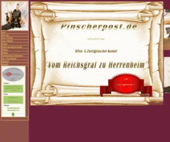 Pinscherpost.de(Miniature Pinscher) Screenshot