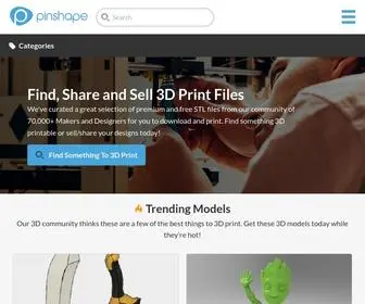 Pinshape.com(Free 3D Printable Files and Designs) Screenshot