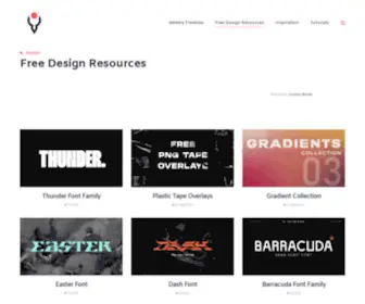 Pinspiry.com(A collection of the best free design resources) Screenshot