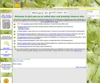 Pint.com.au(Beer and Brewing resource site) Screenshot