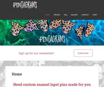 Pintagrams.com(Makers of enamel pins) Screenshot