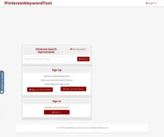 Pinterestkeywordtool.com(Pinterest Keyword Tool) Screenshot