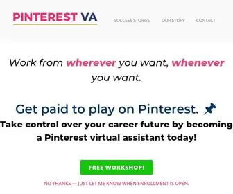 Pinterestva.com(Become a Pinterest VA Today) Screenshot