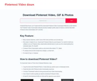 Pinterestvideodown.com(Pinterest Video Downloader) Screenshot