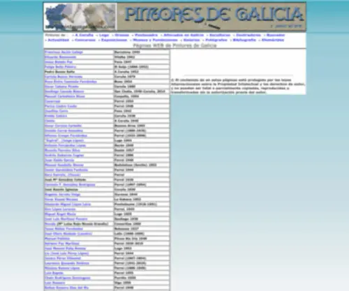 Pintoresgallegos.com(Pintores de Galicia) Screenshot