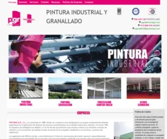 Pinturasgr.com(Pintura industrial y planta de granallado en Puertollano) Screenshot