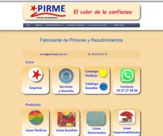 Pinturaspirme.com(PINTURAS PIRME) Screenshot