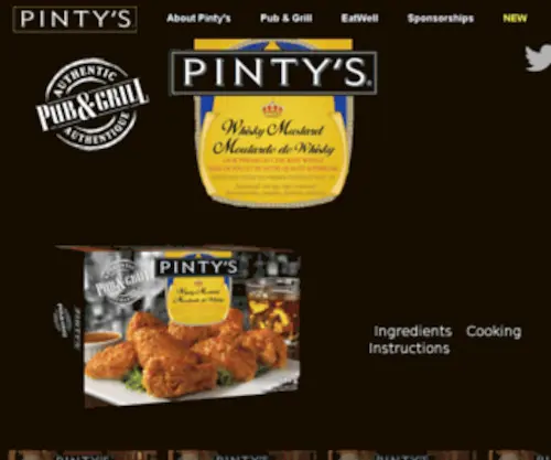 Pintyspubandgrill.com(Pinty's Pub and Grill) Screenshot