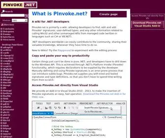 Pinvoke.net(The interop wiki) Screenshot