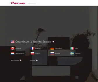 Pioneer-Audiovisual.com(Pioneer Home Audio Visual Global Site) Screenshot