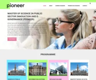 Pioneer-Master.eu(Erasmus Mundus Erasmus Mundus Master of Science in Public Sector Innovation and eGovernance) Screenshot