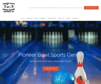 Pioneerbowlsports.com(Pioneer Bowl Sports Center) Screenshot